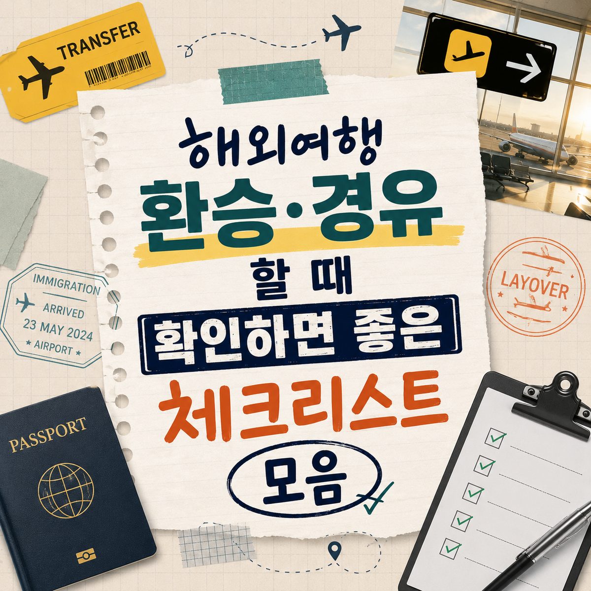 해외여행 환승·경유할 때 확인하면 좋은 체크리스트 모음