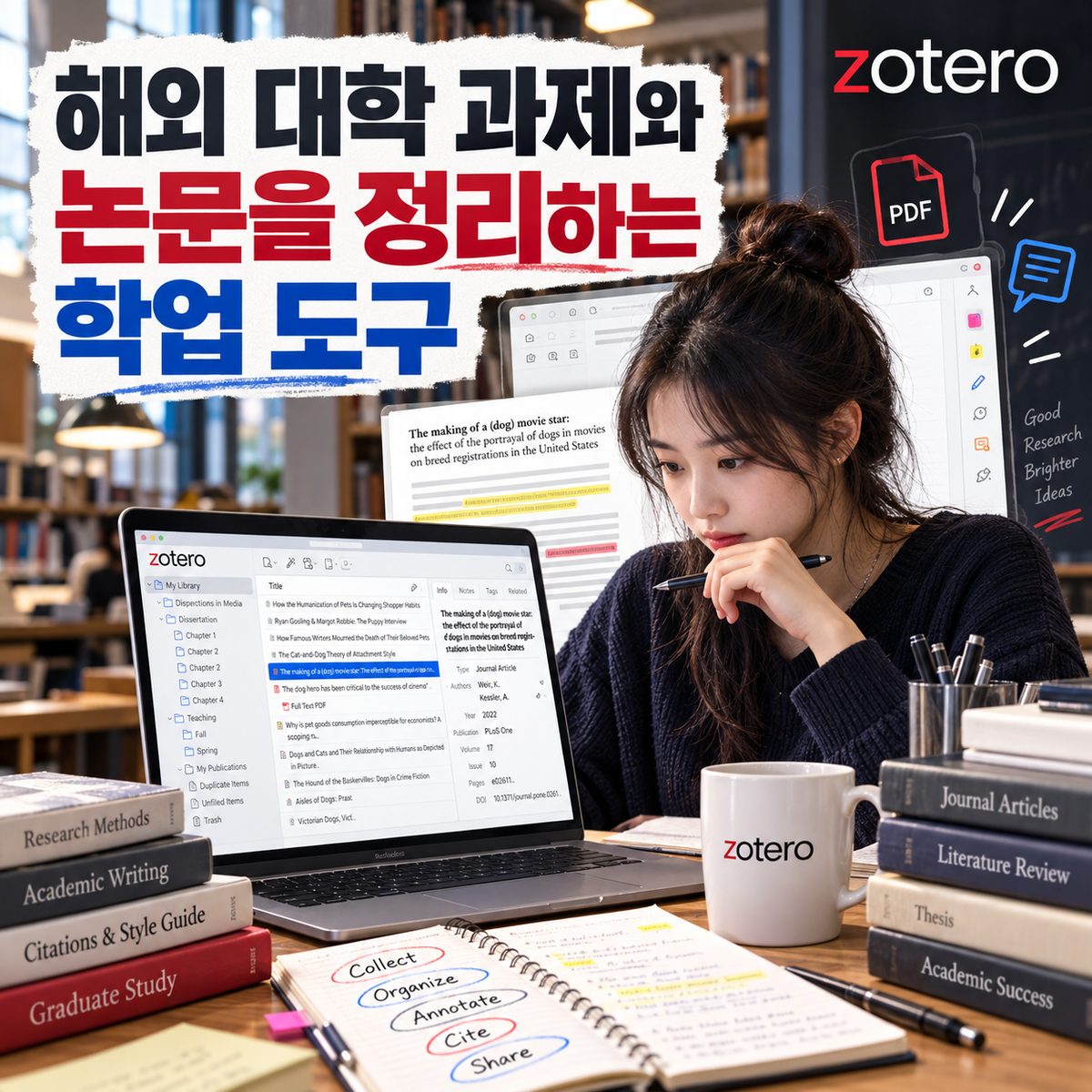 海外大学の課題と論文を整理する学習ツール