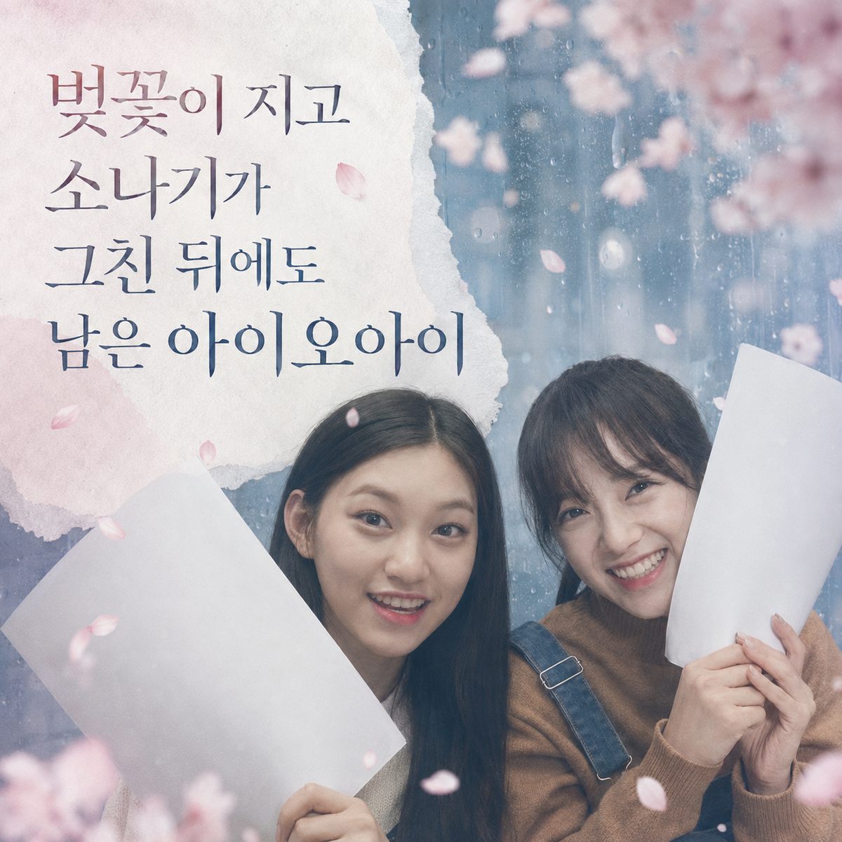 벚꽃이 지고 소나기가 그친 뒤에도 남은 아이오아이