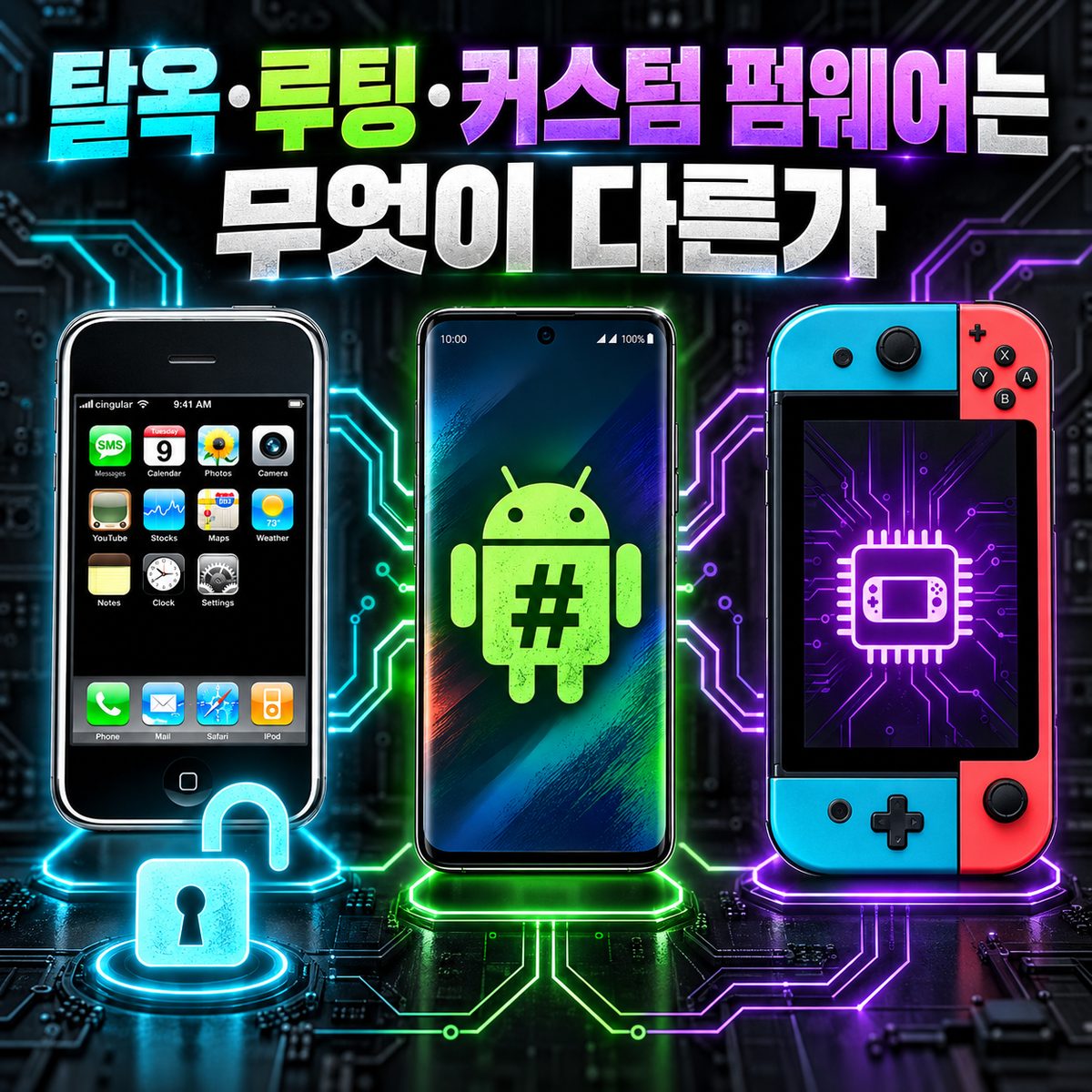 탈옥·루팅·커스텀 펌웨어는 무엇이 다른가