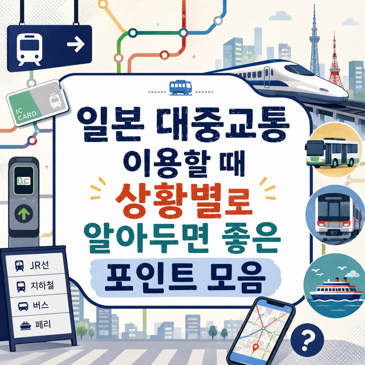 일본 대중교통 이용할 때 상황별로 알아두면 좋은 포인트 모음