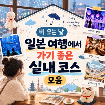 비 오는 날 일본 여행에서 가기 좋은 실내 코스 모음