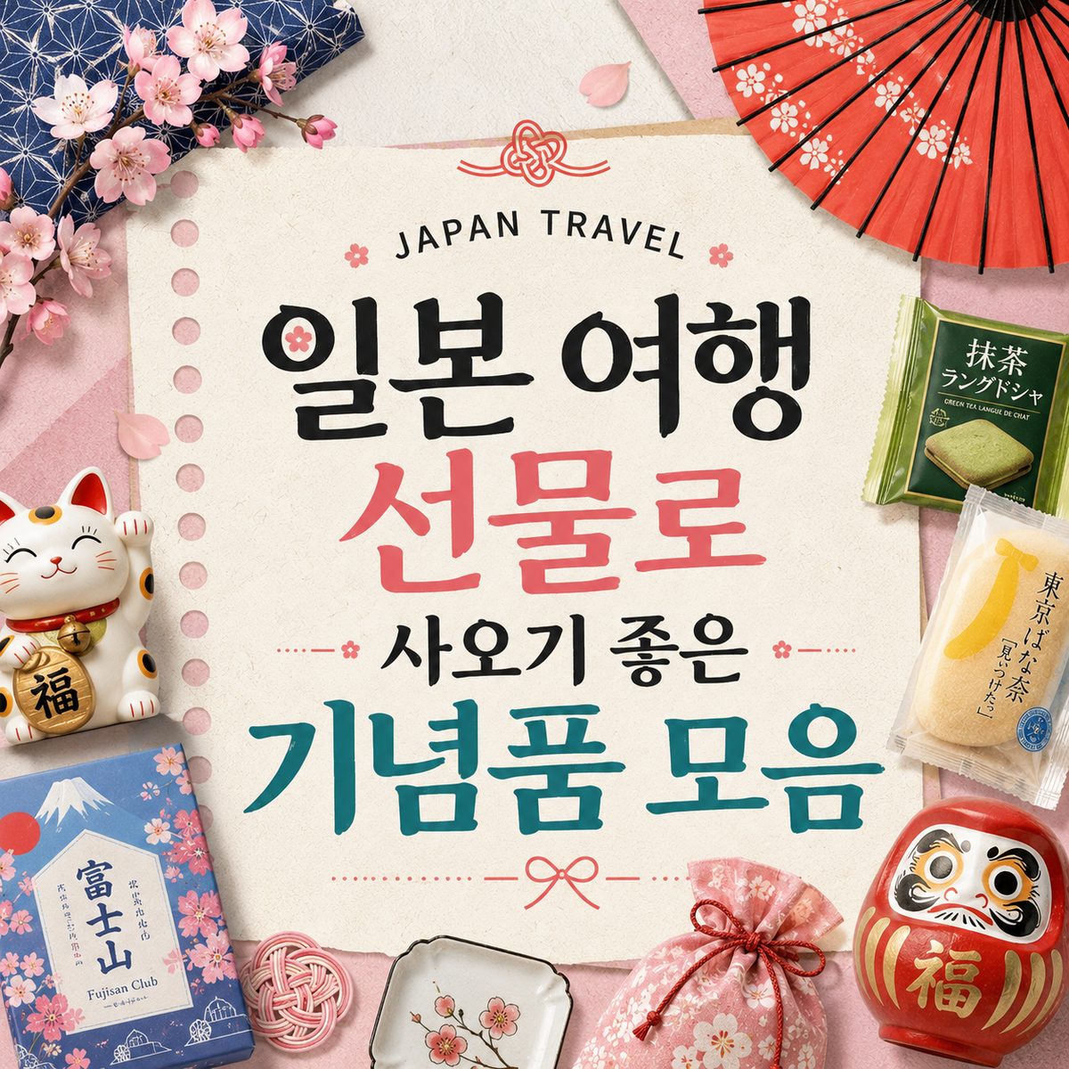 일본 여행 선물로 사오기 좋은 기념품 모음