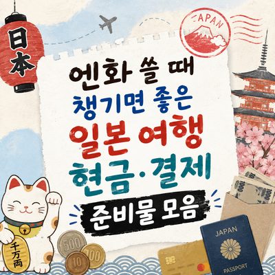 엔화 쓸 때 챙기면 좋은 일본 여행 현금·결제 준비물 모음