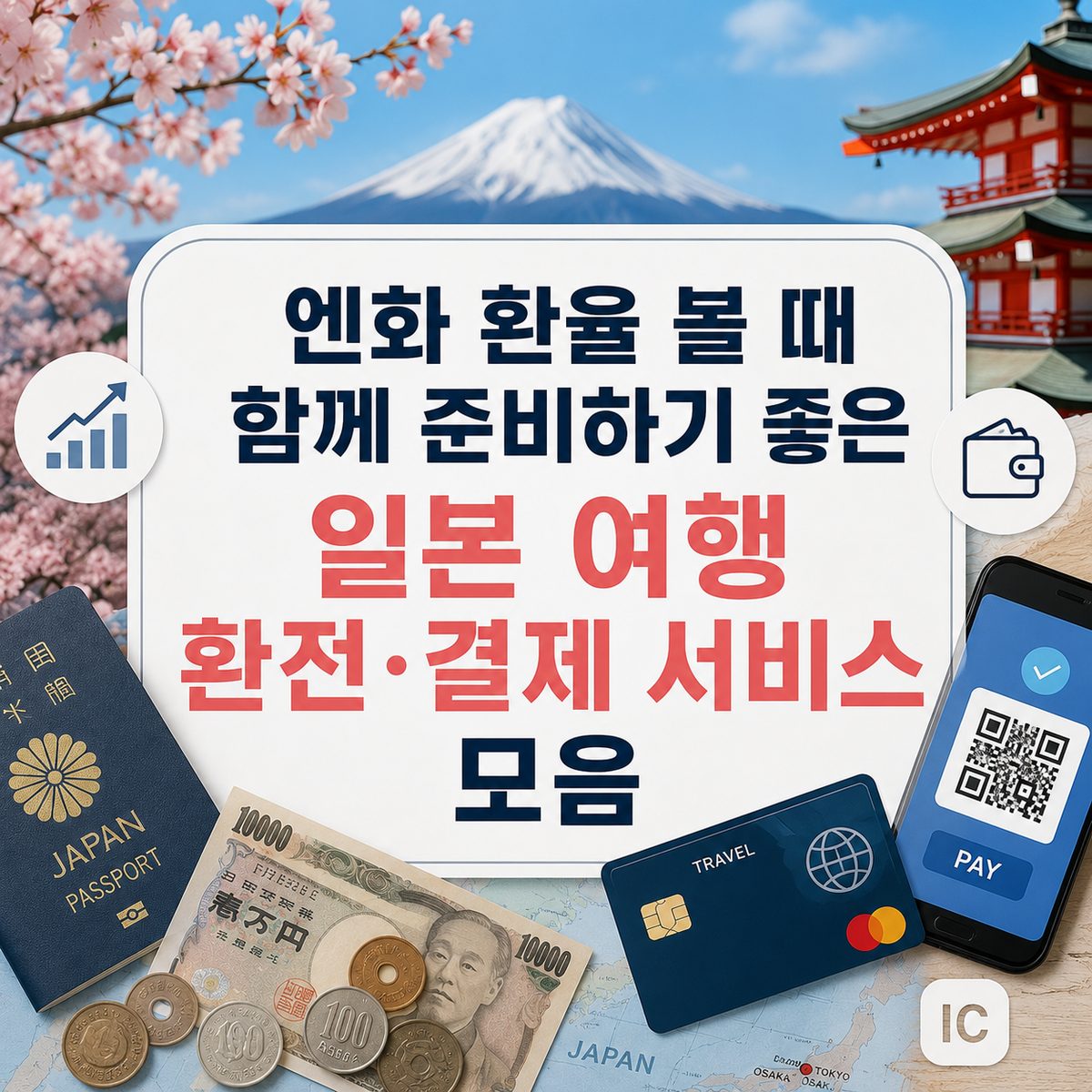 엔화 환율 볼 때 함께 준비하기 좋은 일본 여행 환전·결제 서비스 모음
