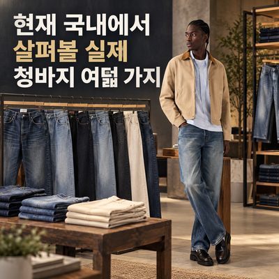현재 국내에서 살펴볼 실제 청바지 여덟 가지