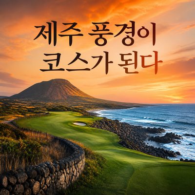 섬의 풍경까지 코스가 되는 제주 골프장