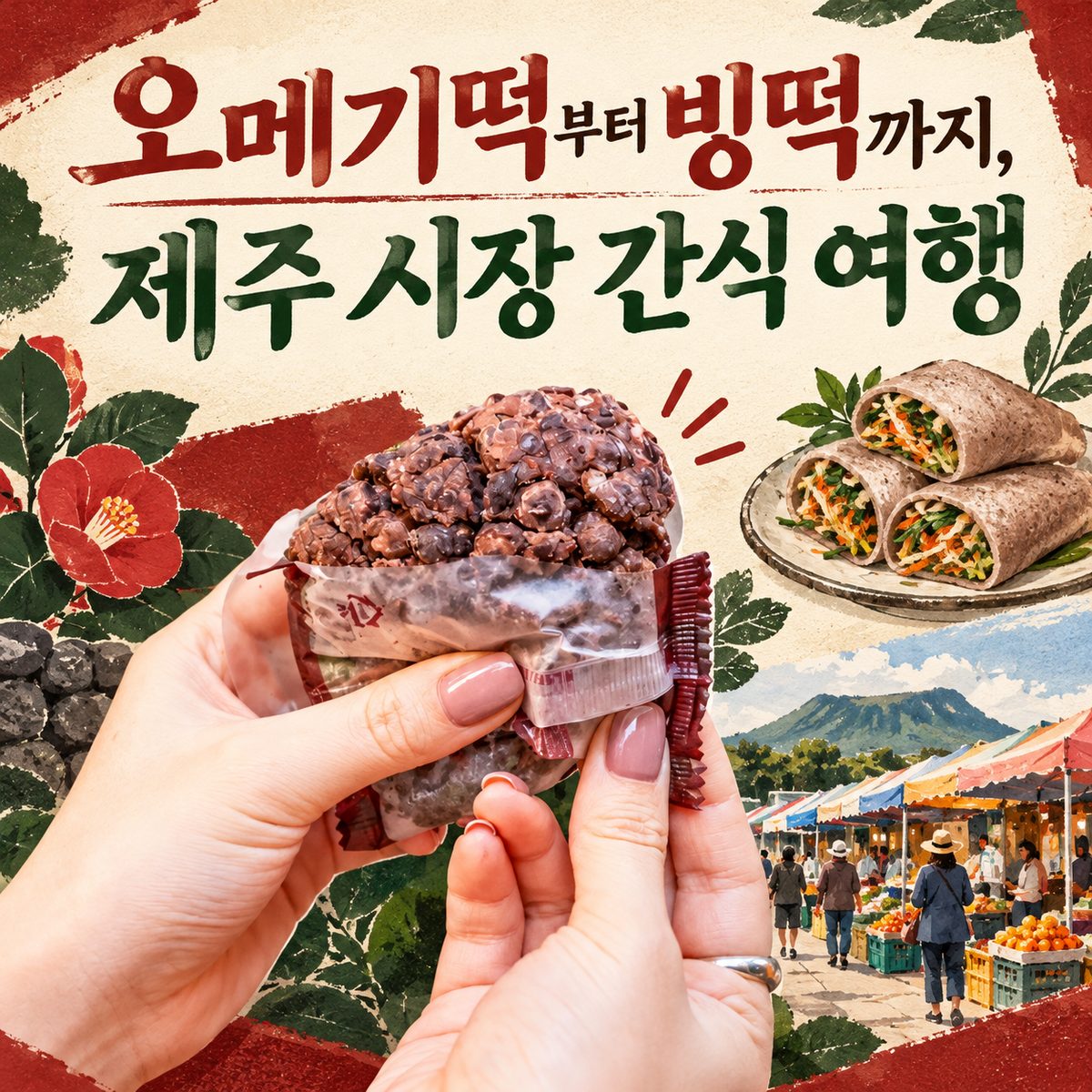 From Omegi Tteok to Bingtteok: A Jeju Market Snack Trip