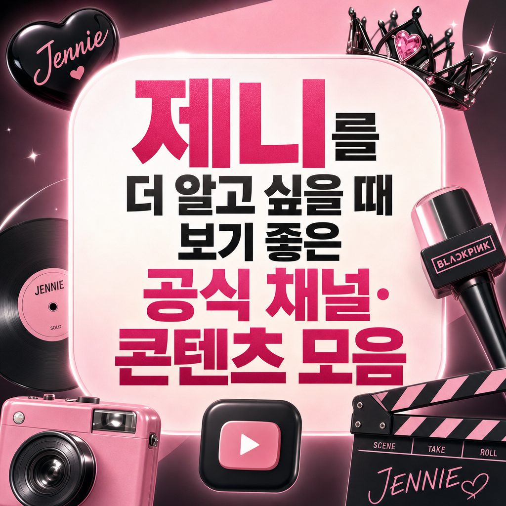 제니를 더 알고 싶을 때 보기 좋은 공식 채널·콘텐츠 모음