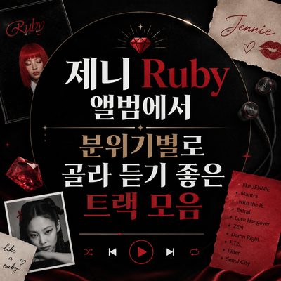 제니 Ruby 앨범에서 분위기별로 골라 듣기 좋은 트랙 모음