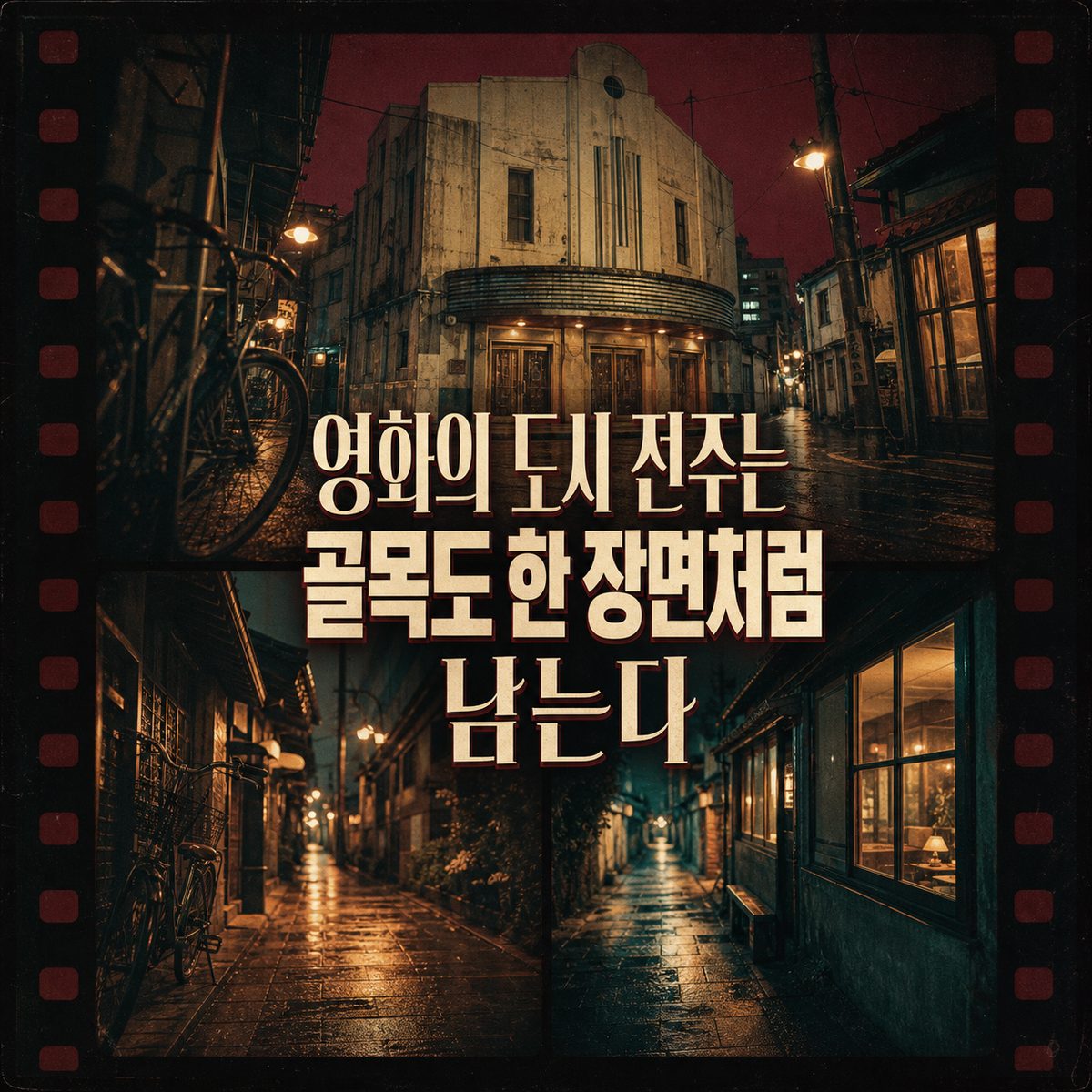 영화의 도시 전주는 골목도 한 장면처럼 남는다