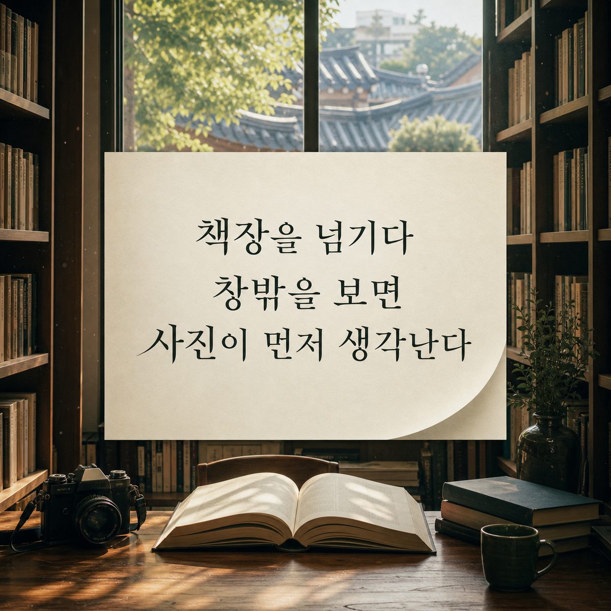 책장을 넘기다 창밖을 보면 사진이 먼저 생각난다