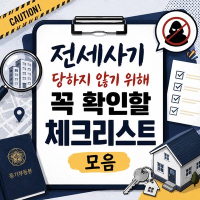 전세사기 당하지 않기 위해 꼭 확인할 체크리스트 모음