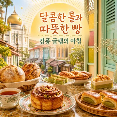 달콤한 롤과 따뜻한 빵으로 시작하는 캄퐁 글램