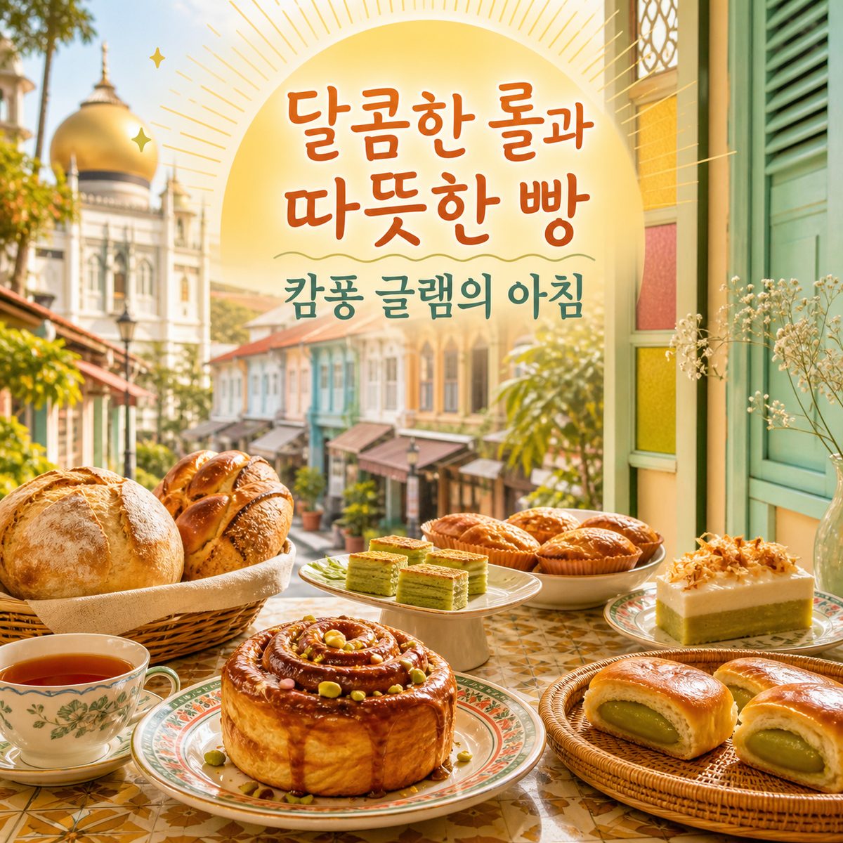 달콤한 롤과 따뜻한 빵으로 시작하는 캄퐁 글램