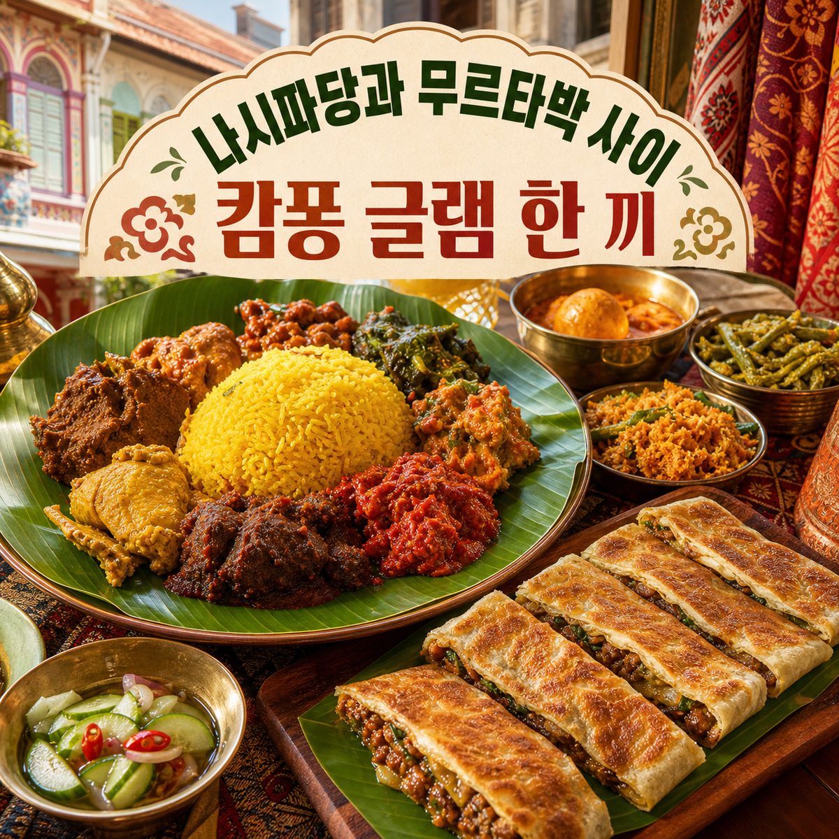 나시파당과 무르타박 사이, 캄퐁 글램 한 끼