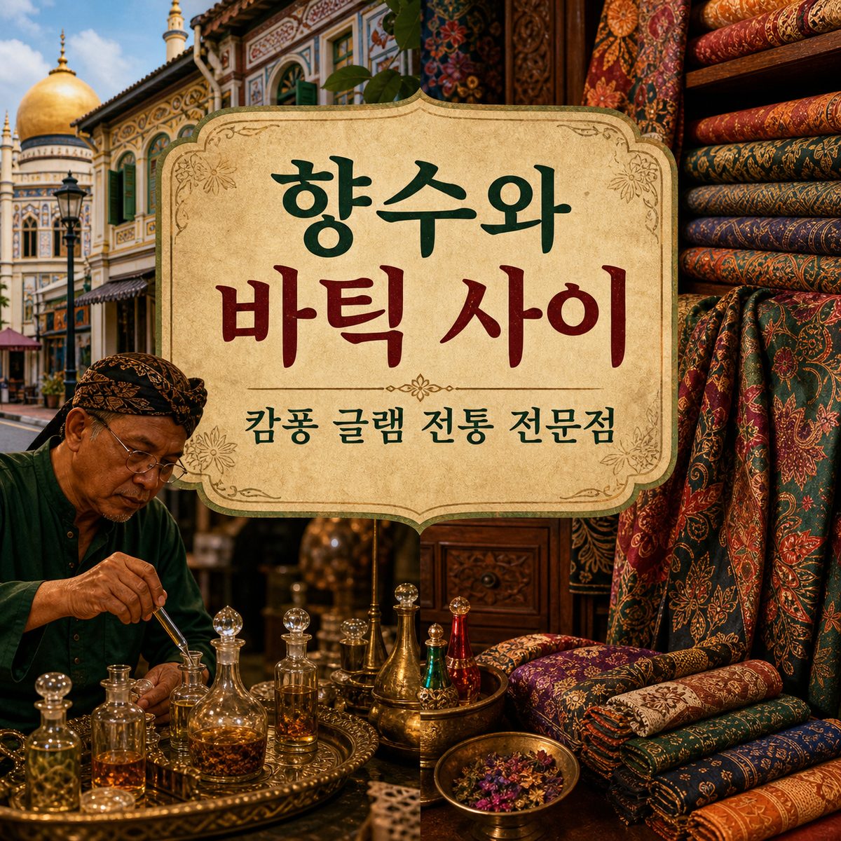 향수와 바틱 사이, 캄퐁 글램의 전통 전문점