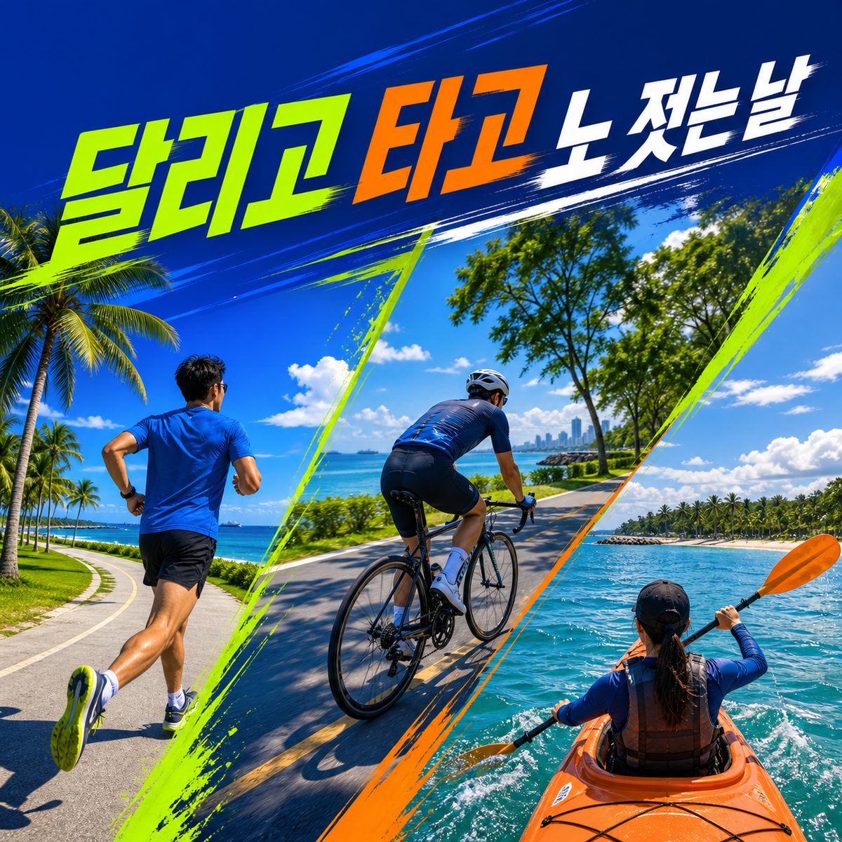 달리고 타고 노 젓는 날, 카통에서 바다까지