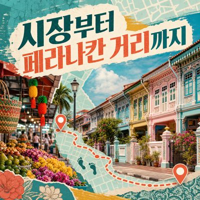 카통·주치앗 첫날, 북쪽 시장에서 페라나칸 거리까지