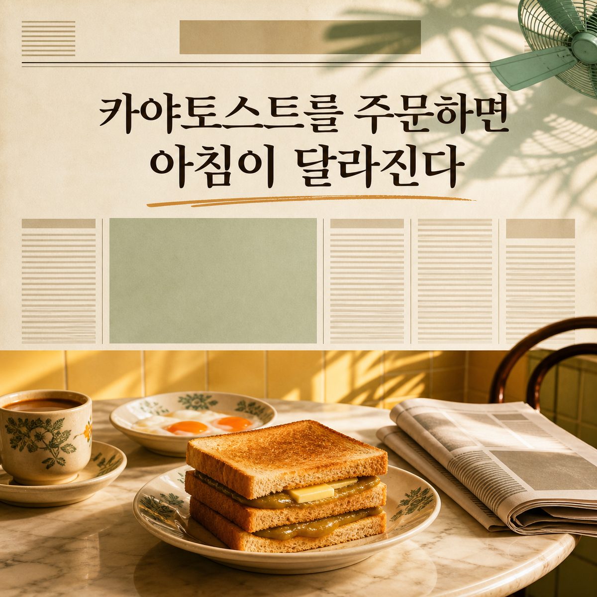 카야토스트를 주문하면 아침이 달라진다
