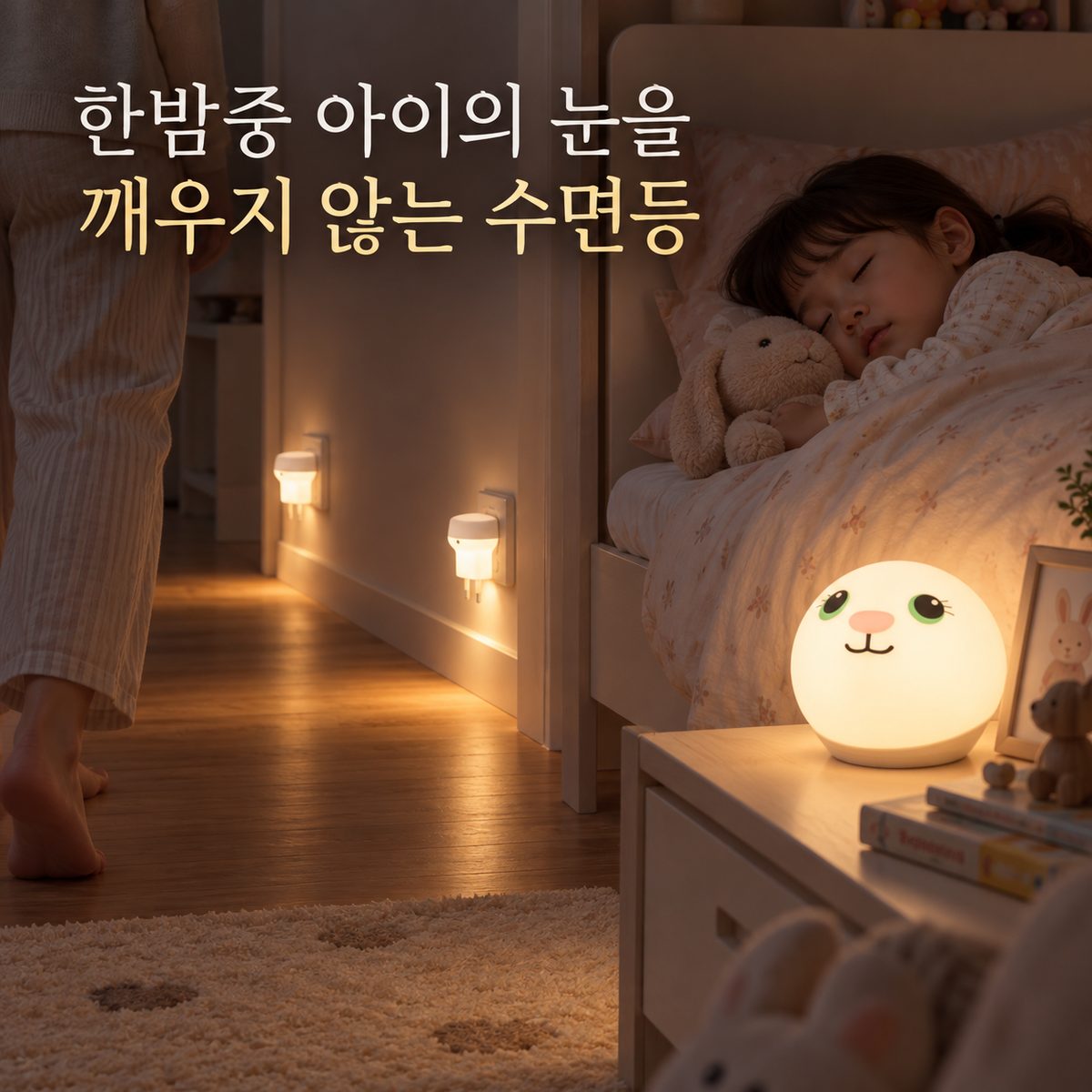 子供の目を覚まさない夜間照明