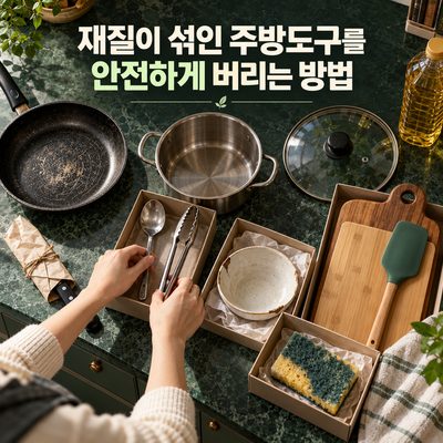 재질이 섞인 주방도구를 안전하게 버리는 방법