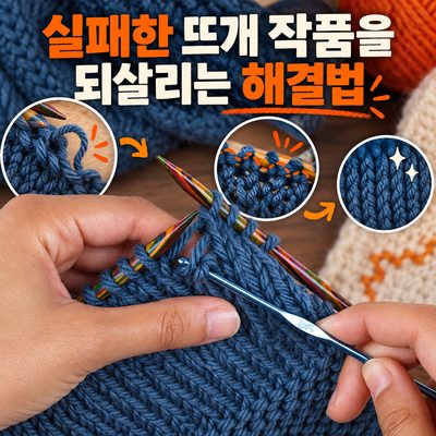 실패한 뜨개 작품을 되살리는 해결법