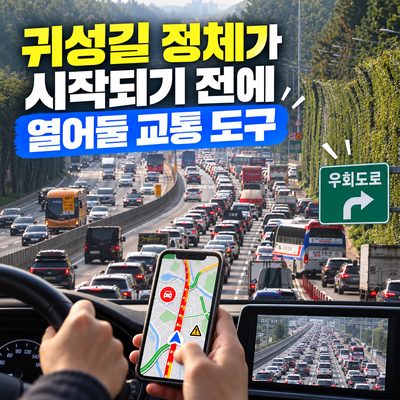 귀성길 정체가 시작되기 전에 열어둘 교통 도구
