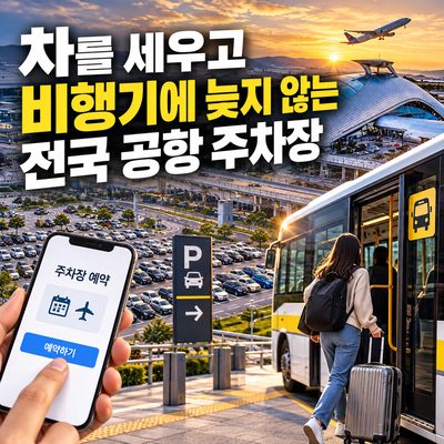 차를 세우고 비행기에 늦지 않는 전국 공항 주차장
