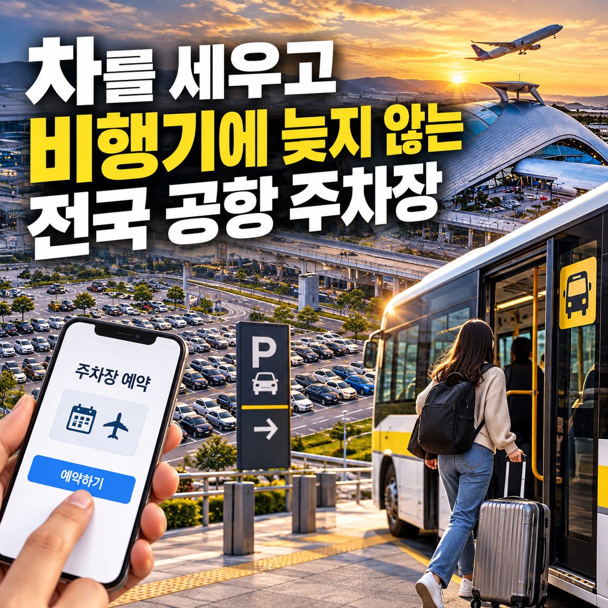 차를 세우고 비행기에 늦지 않는 전국 공항 주차장