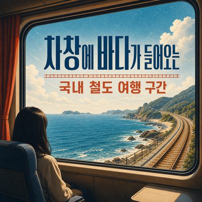 차창에 바다가 들어오는 국내 철도 여행 구간