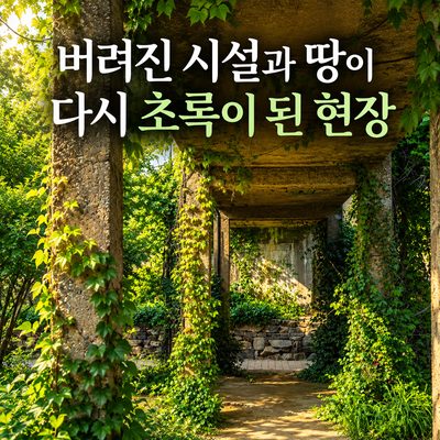 버려진 시설과 땅이 다시 초록이 된 현장