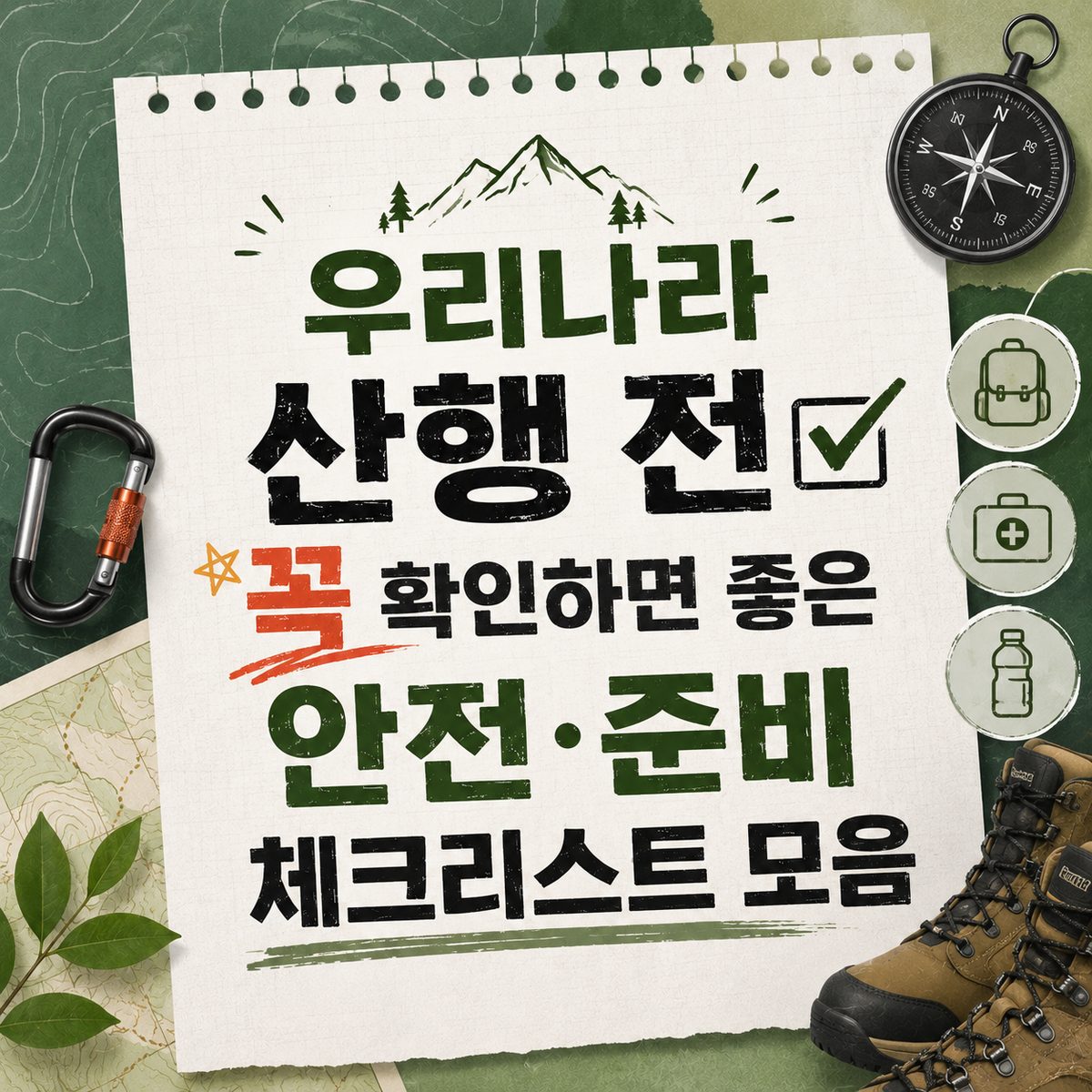 우리나라 산행 전 꼭 확인하면 좋은 안전·준비 체크리스트 모음
