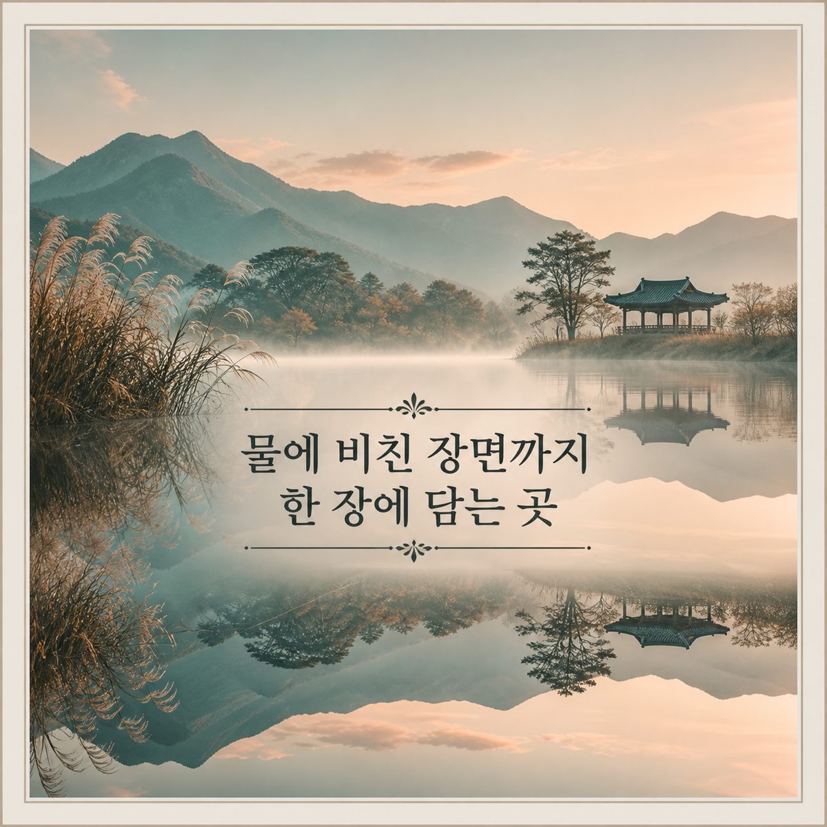 물에 비친 장면까지 한 장에 담는 곳
