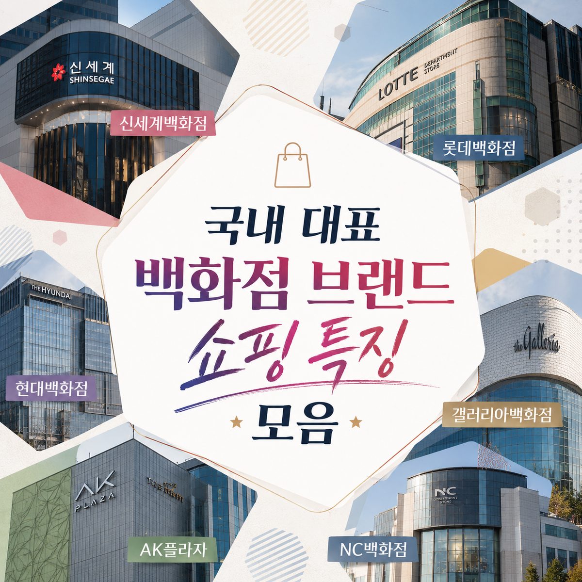국내 대표 백화점 브랜드 쇼핑 특징 모음