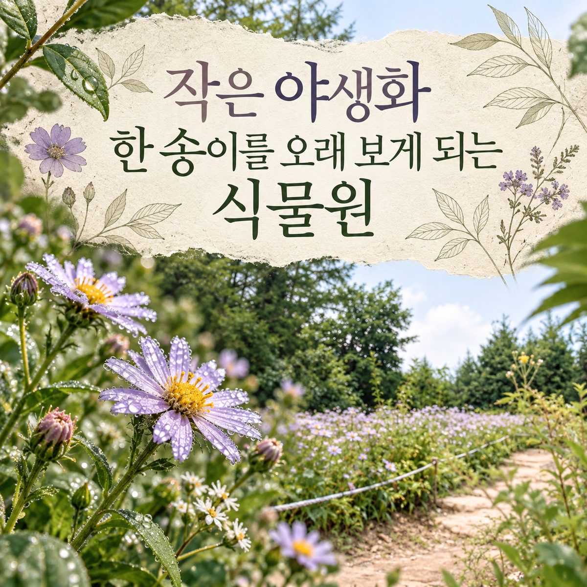 작은 야생화 한 송이를 오래 보게 되는 식물원