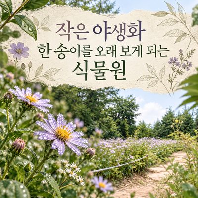 작은 야생화 한 송이를 오래 보게 되는 식물원