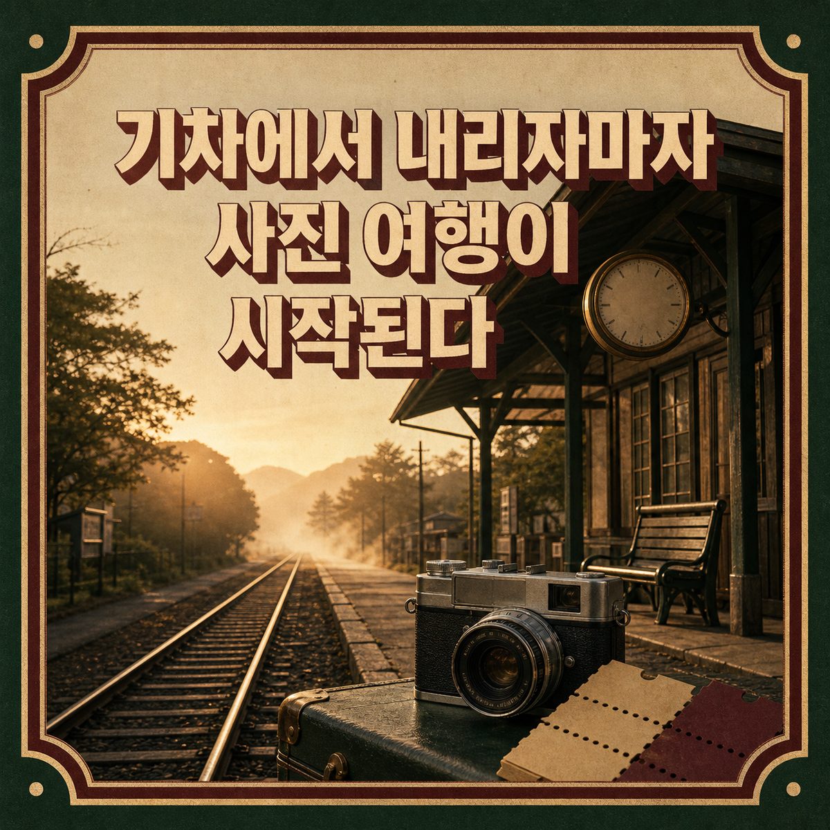 기차에서 내리자마자 사진 여행이 시작된다