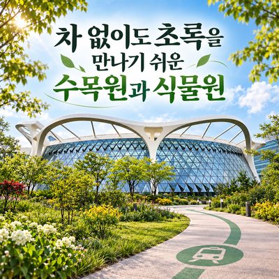 차 없이도 초록을 만나기 쉬운 수목원과 식물원