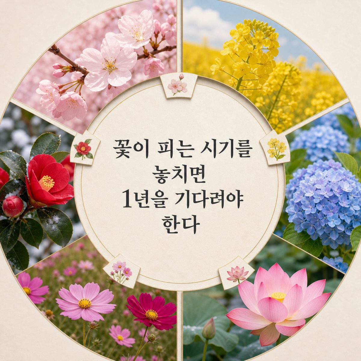 꽃이 피는 시기를 놓치면 1년을 기다려야 한다