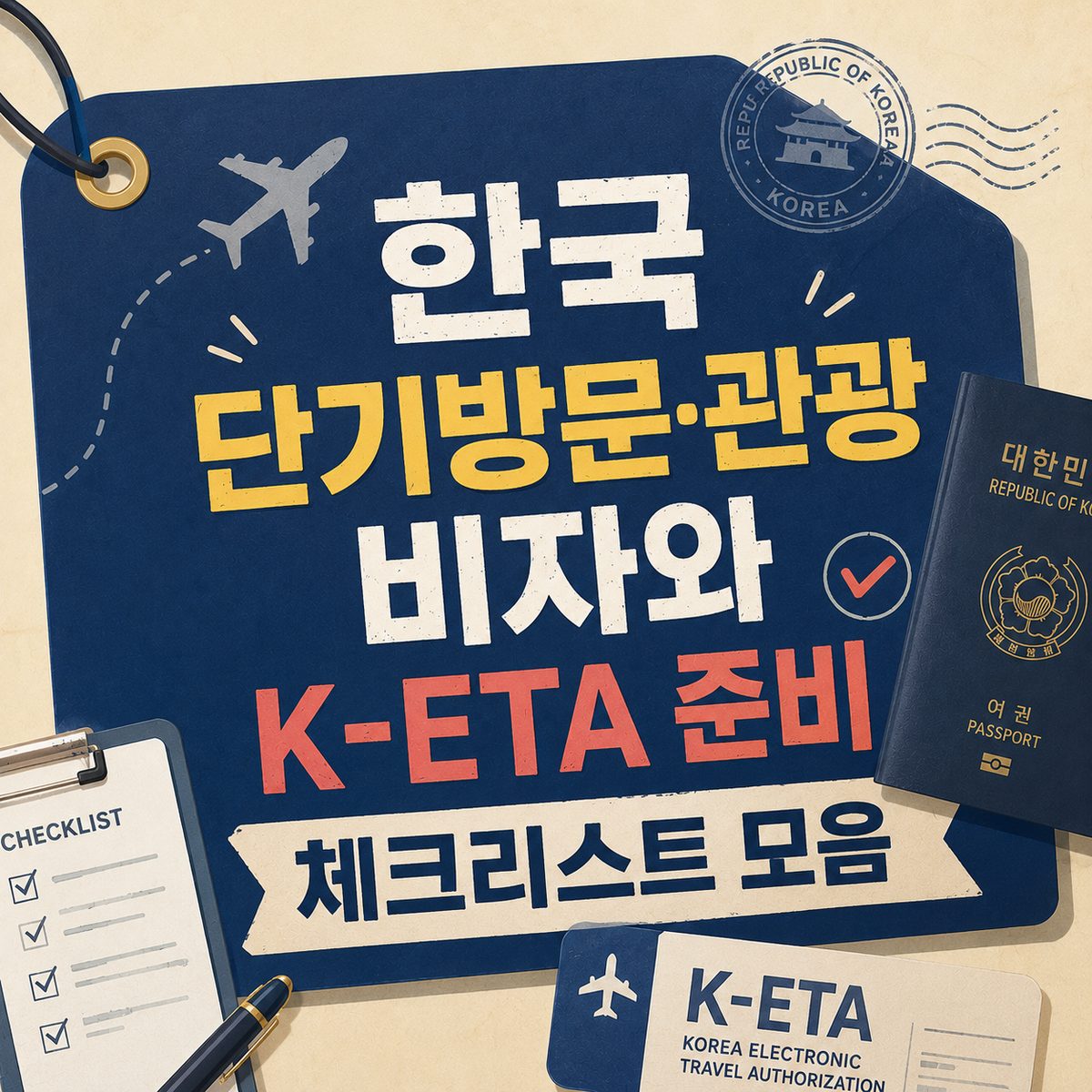 한국 단기방문·관광 비자와 K-ETA 준비 체크리스트 모음