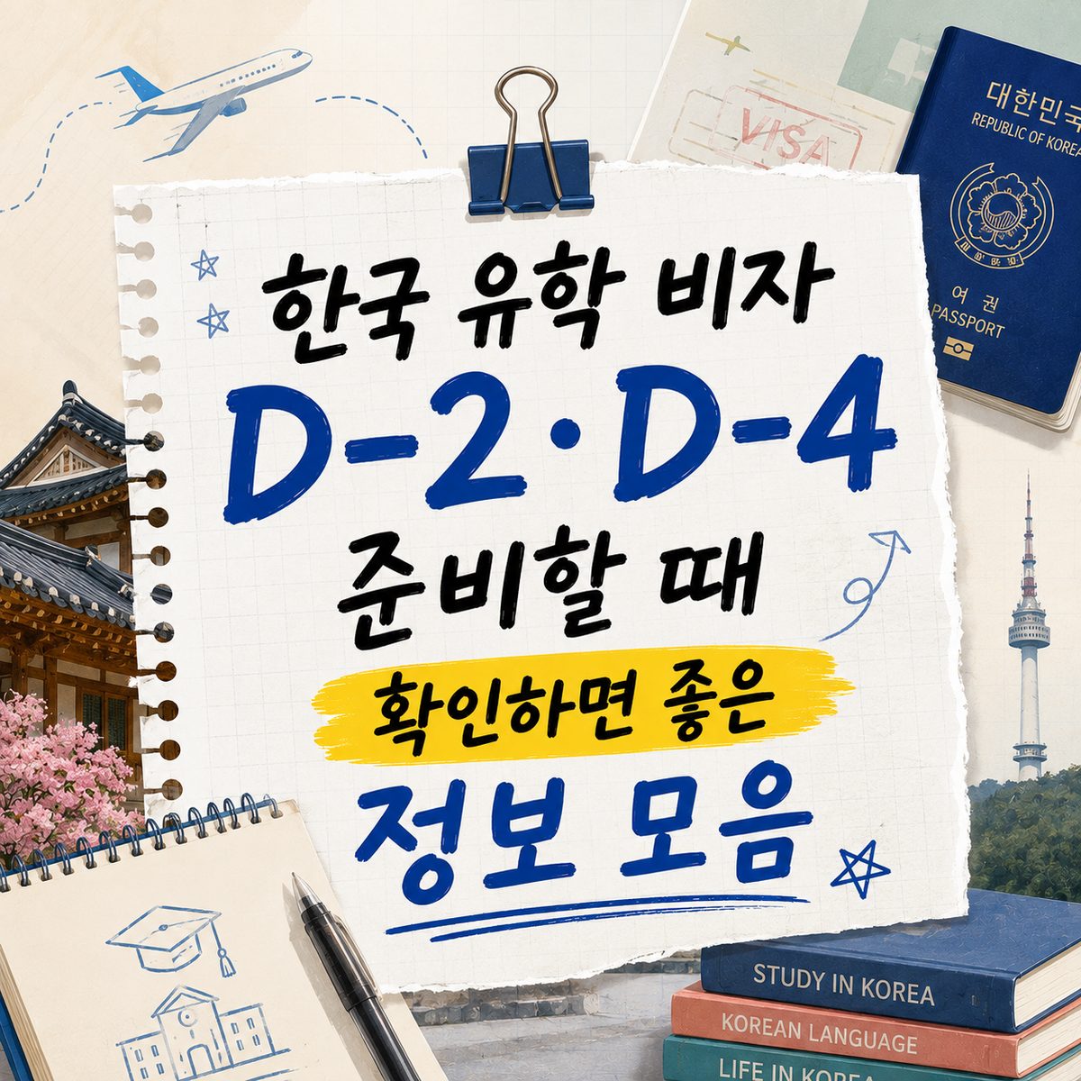 한국 유학 비자 D-2·D-4 준비할 때 확인하면 좋은 정보 모음
