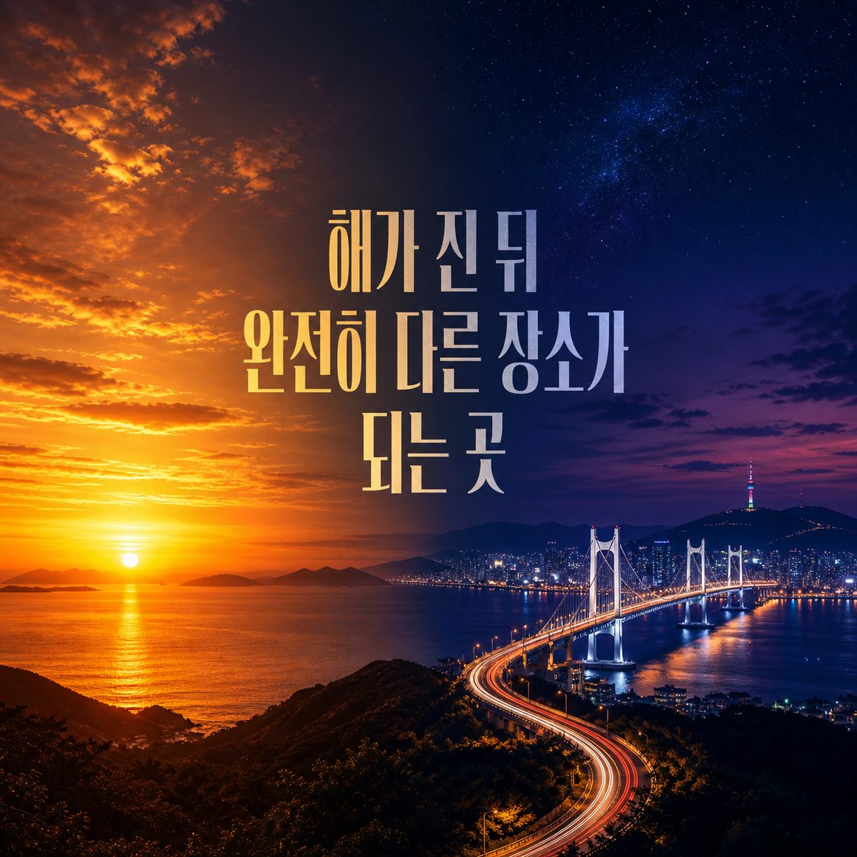해가 진 뒤 완전히 다른 장소가 되는 곳