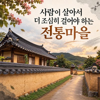 사람이 살아서 더 조심히 걸어야 하는 전통마을