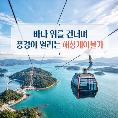 바다 위를 건너며 풍경이 열리는 해상케이블카