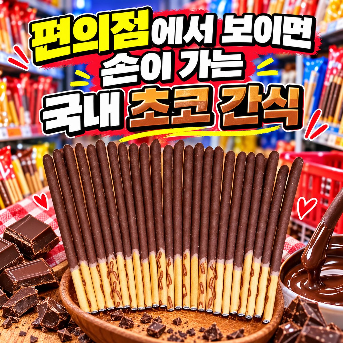 편의점에서 보이면 손이 가는 국내 초코 간식