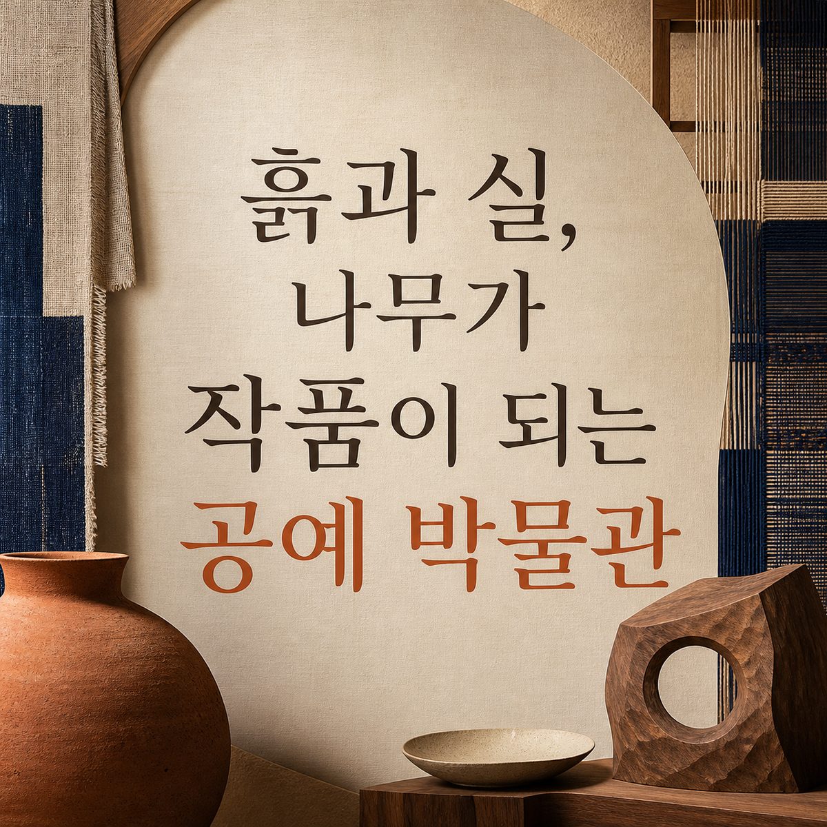 흙과 실, 나무가 작품이 되는 공예 박물관