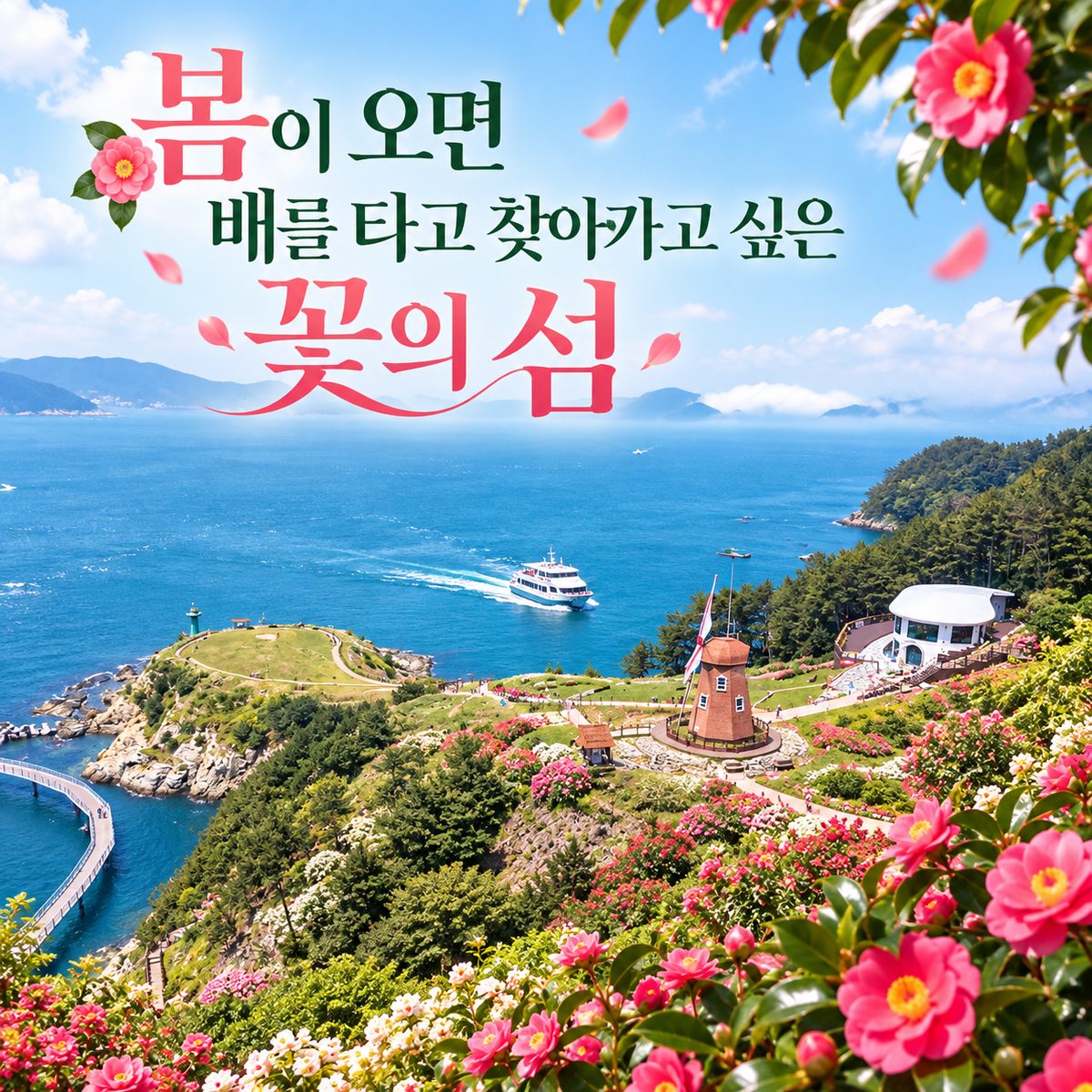 봄이 오면 배를 타고 찾아가고 싶은 꽃의 섬