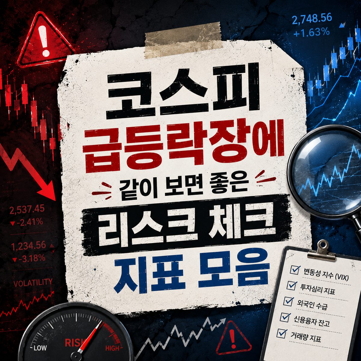 코스피 급등락장에 같이 보면 좋은 리스크 체크 지표 모음