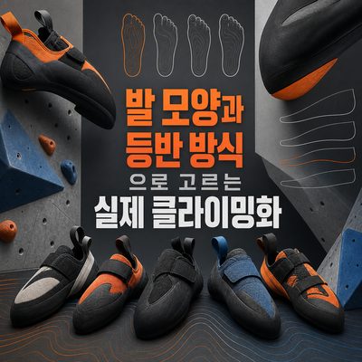 발 모양과 등반 방식으로 고르는 실제 클라이밍화